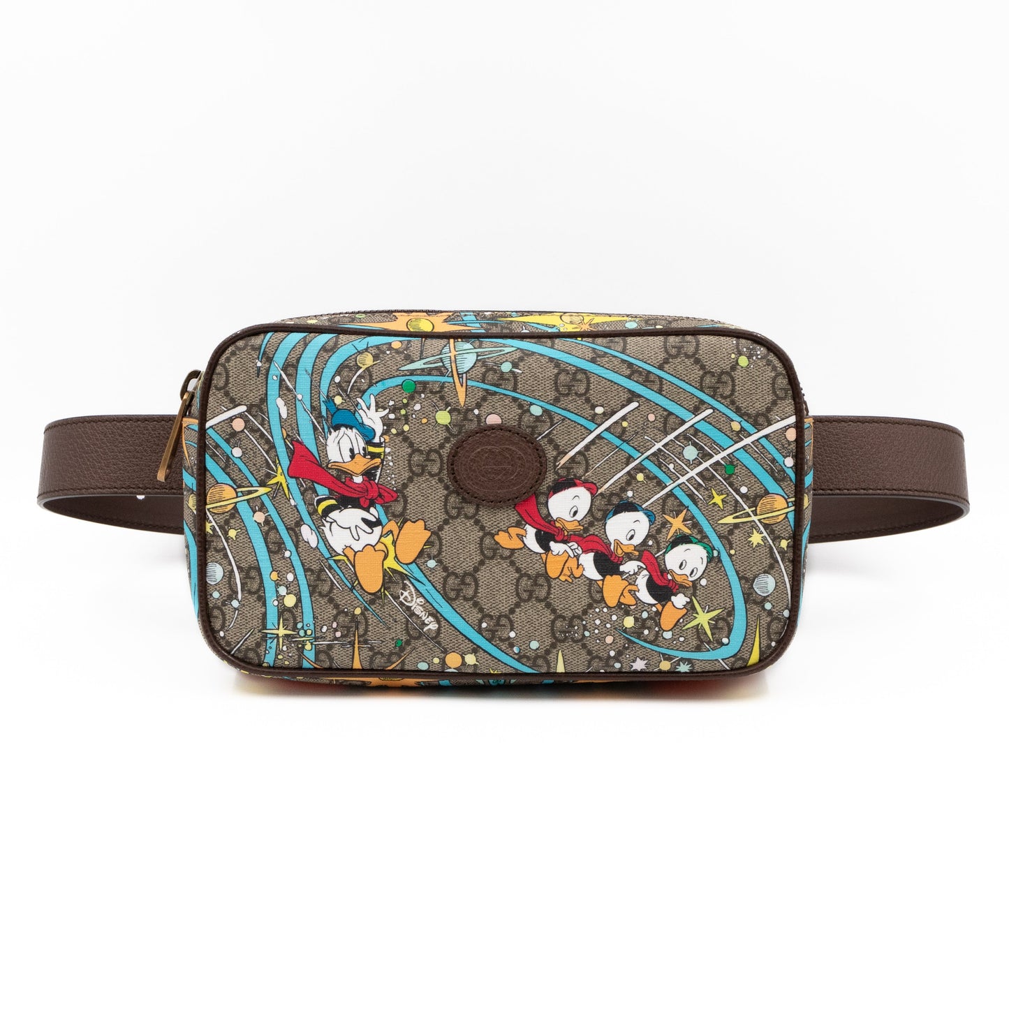 Gucci Leather Canvas Handbag