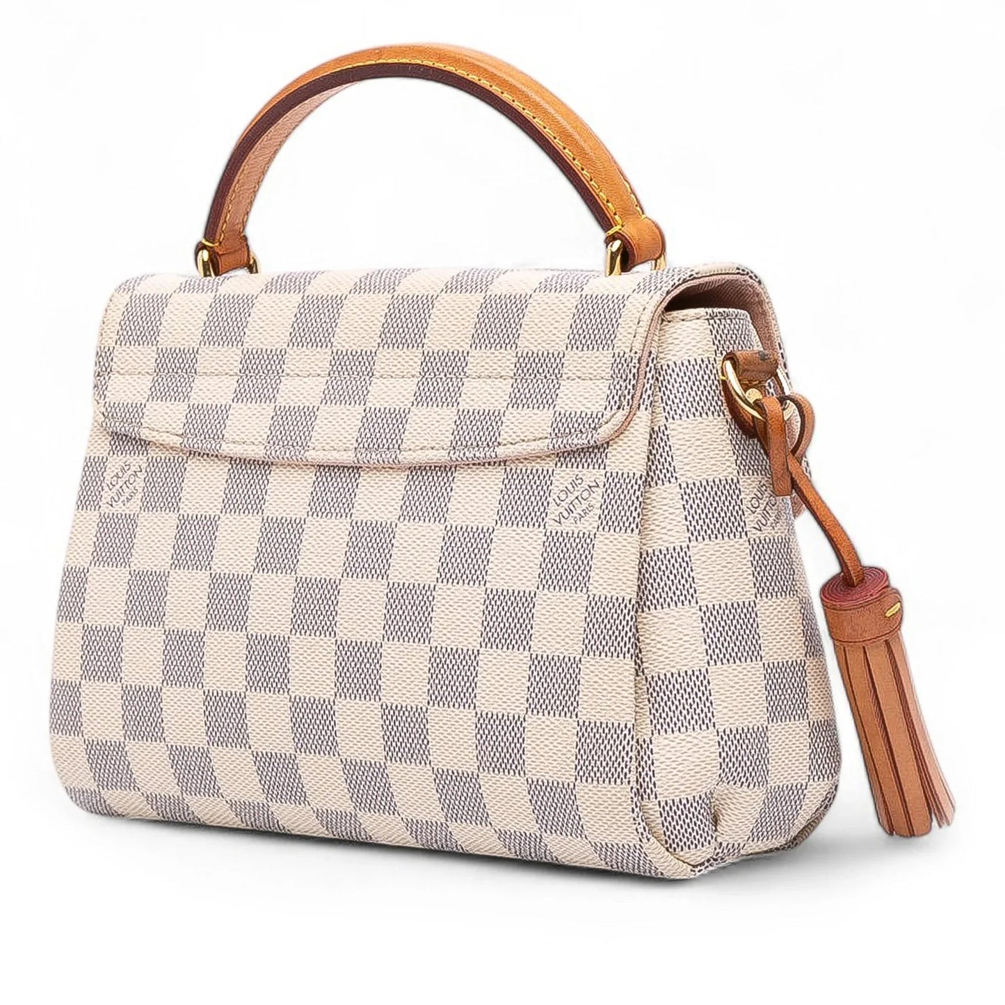 White Louis Vuitton Damier Azur Croisette Satchel