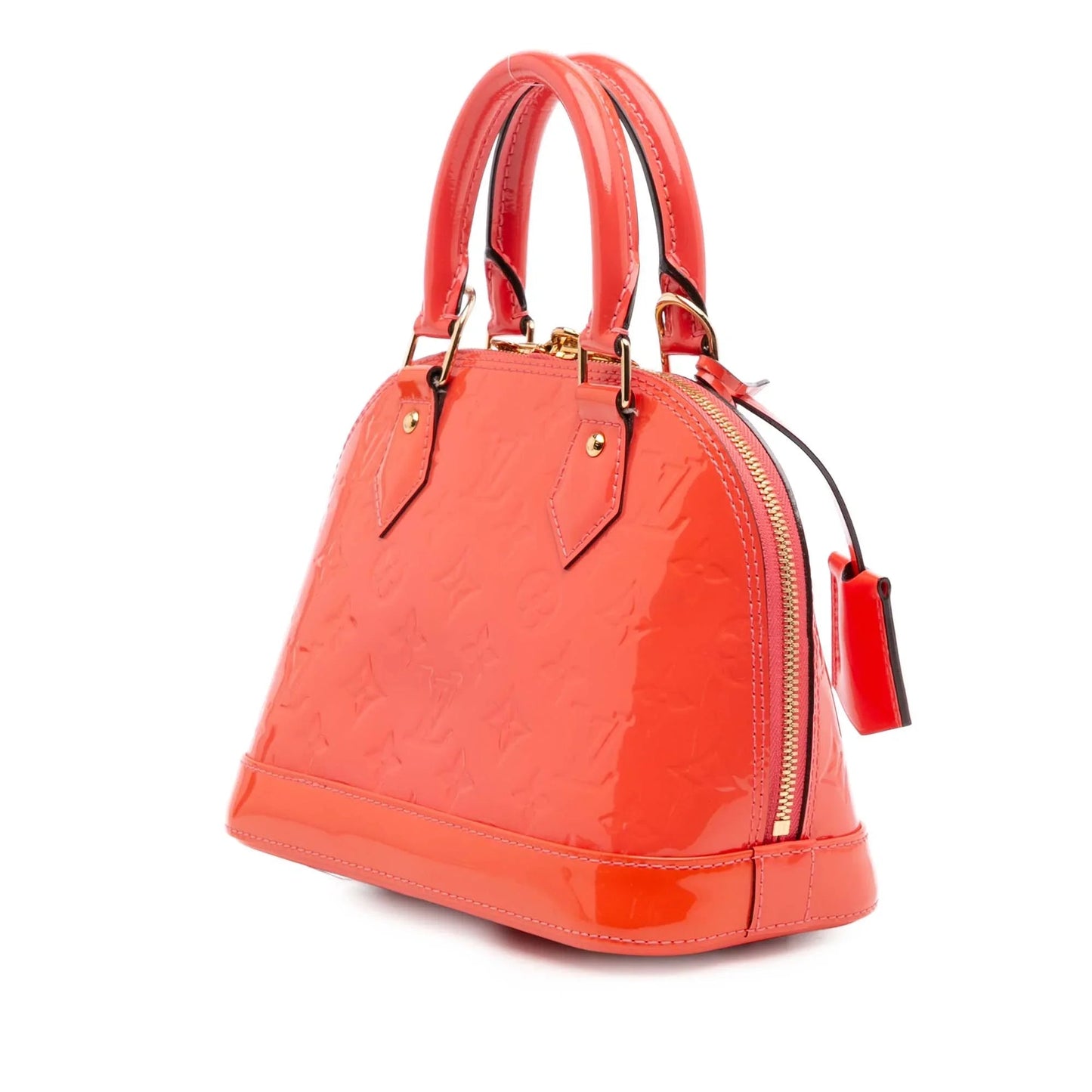 Red Louis Vuitton Monogram Vernis Alma BB Satchel