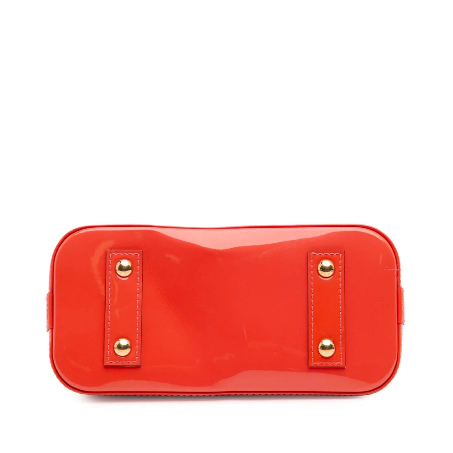 Red Louis Vuitton Monogram Vernis Alma BB Satchel