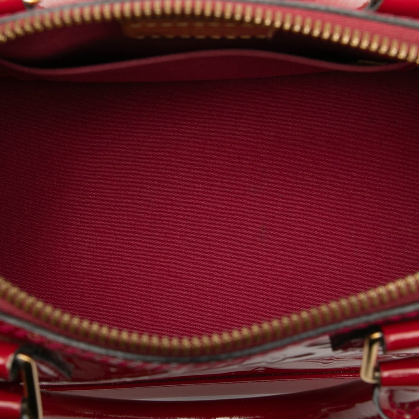 Red Louis Vuitton Monogram Vernis Alma BB Satchel