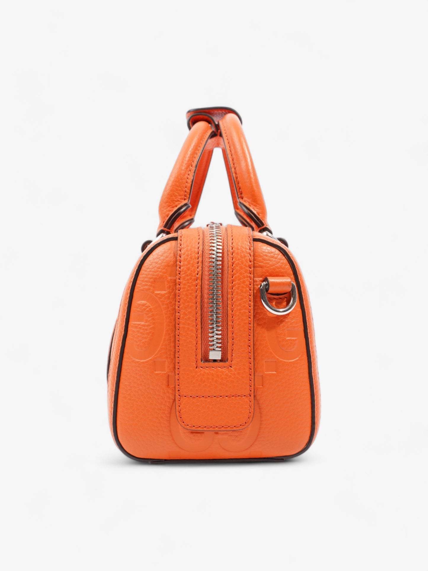 Gucci Jumbo GG Duffle Orange Leather Mini