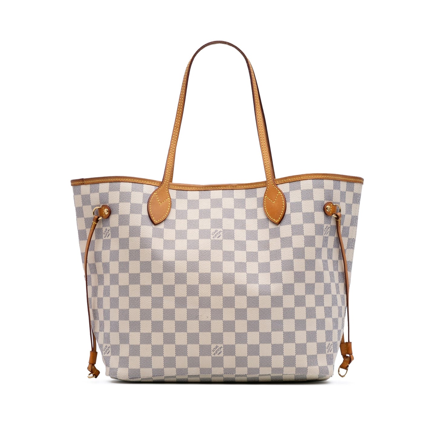 White Louis Vuitton Damier Azur Neverfull MM Tote Bag