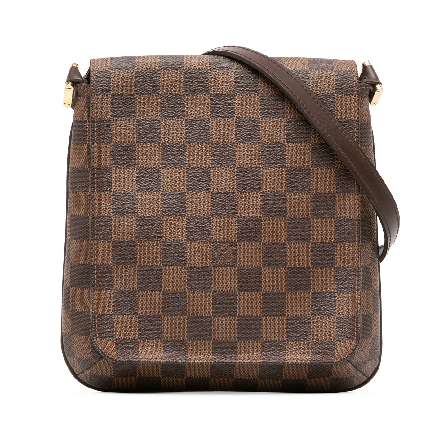 Brown Louis Vuitton Damier Ebene Mtte Salsa Long Strap Crossbody Bag