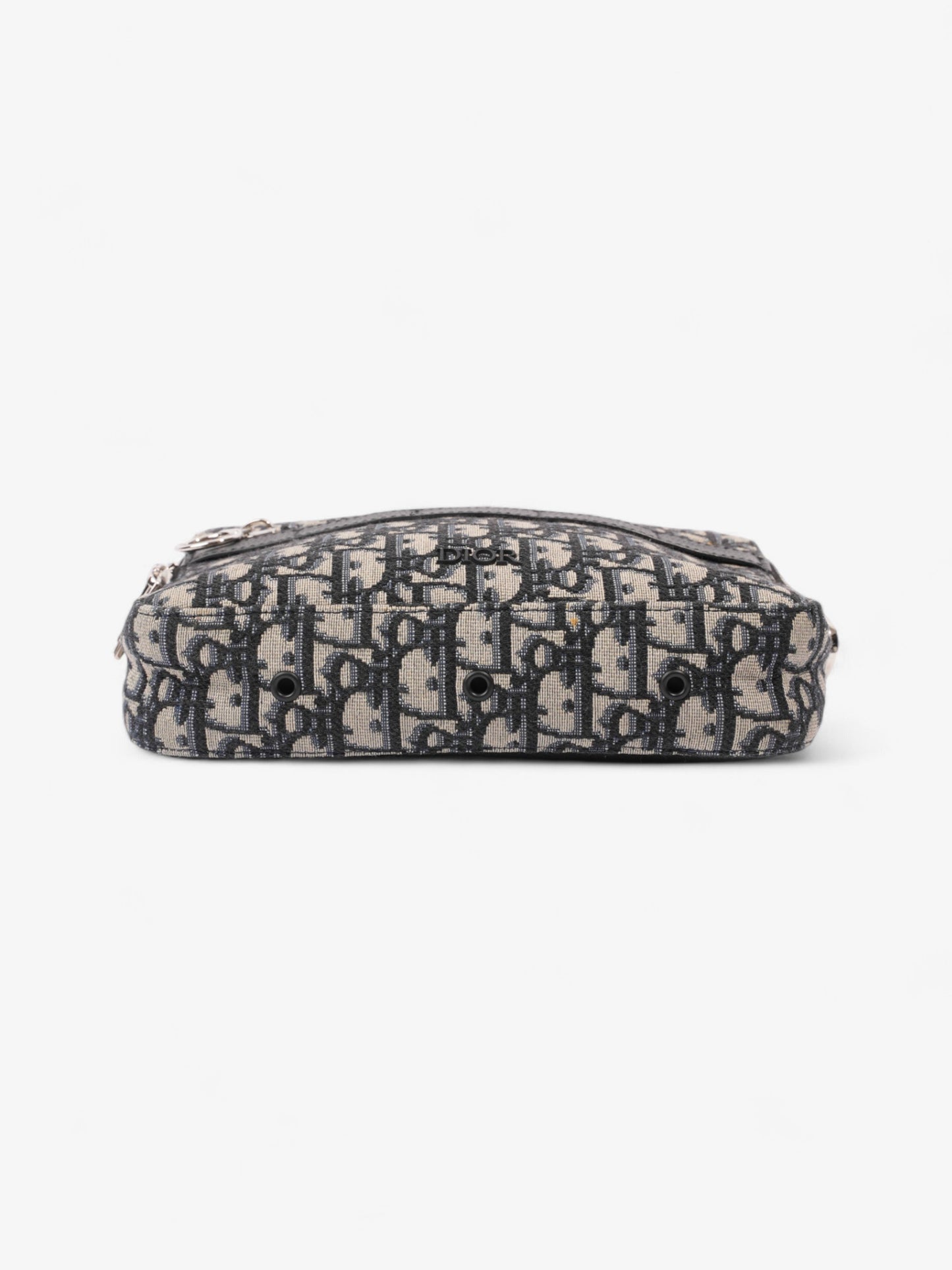 Christian Dior Safari Bag with Strap Black Oblique / Beige Cotton
