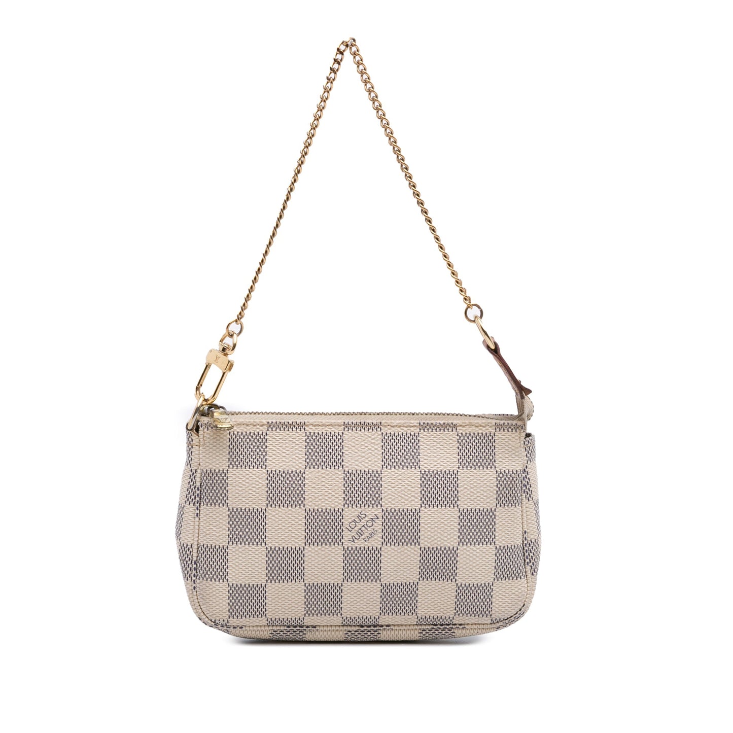 White Louis Vuitton Damier Azur Mini Pochette Accessoires Handbag