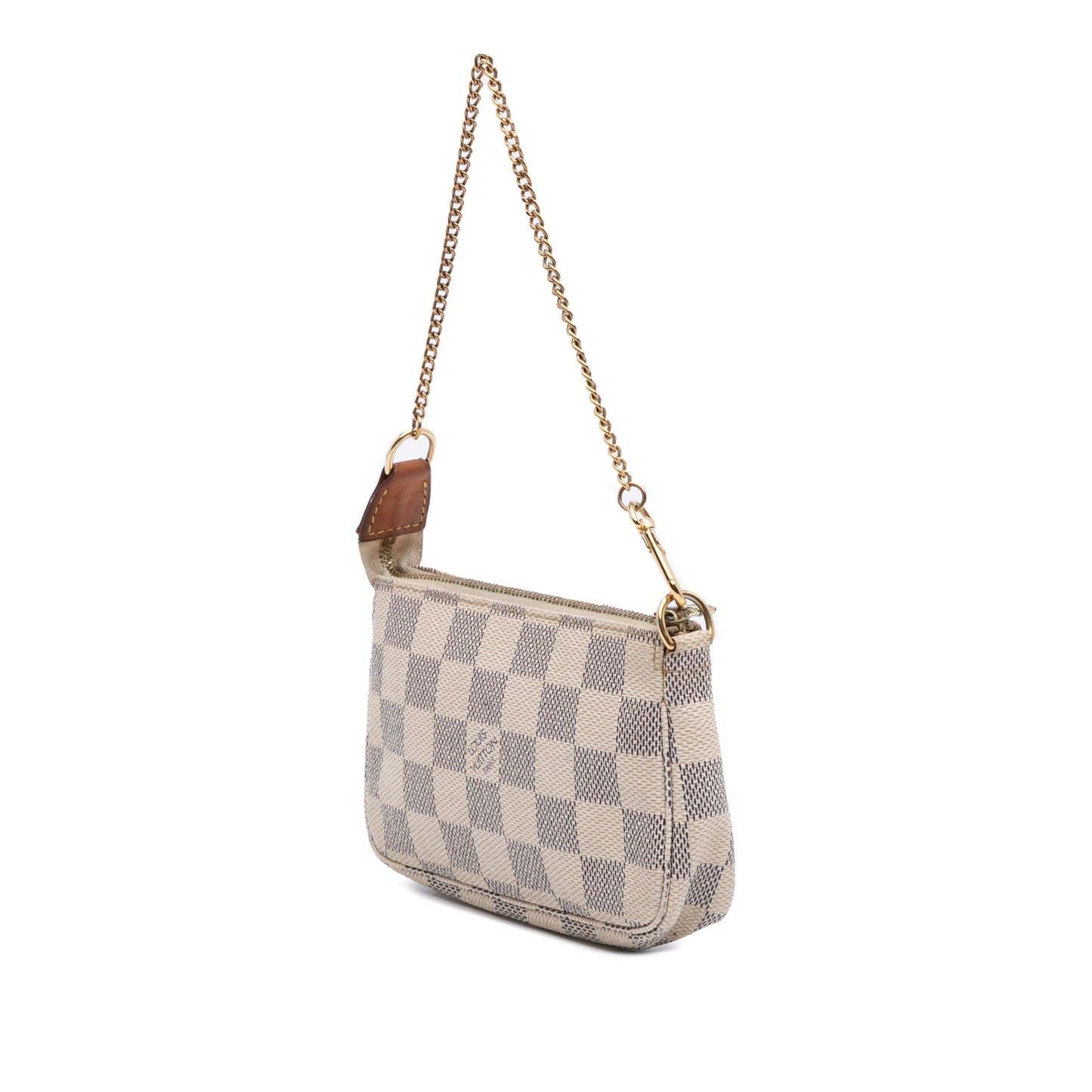 White Louis Vuitton Damier Azur Mini Pochette Accessoires Handbag