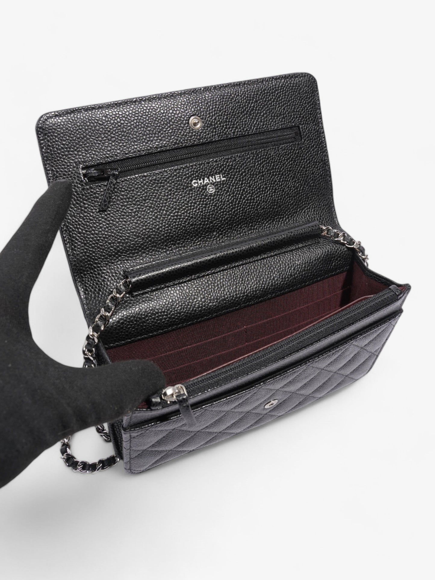 Chanel Wallet On Chain Black Caviar Leather