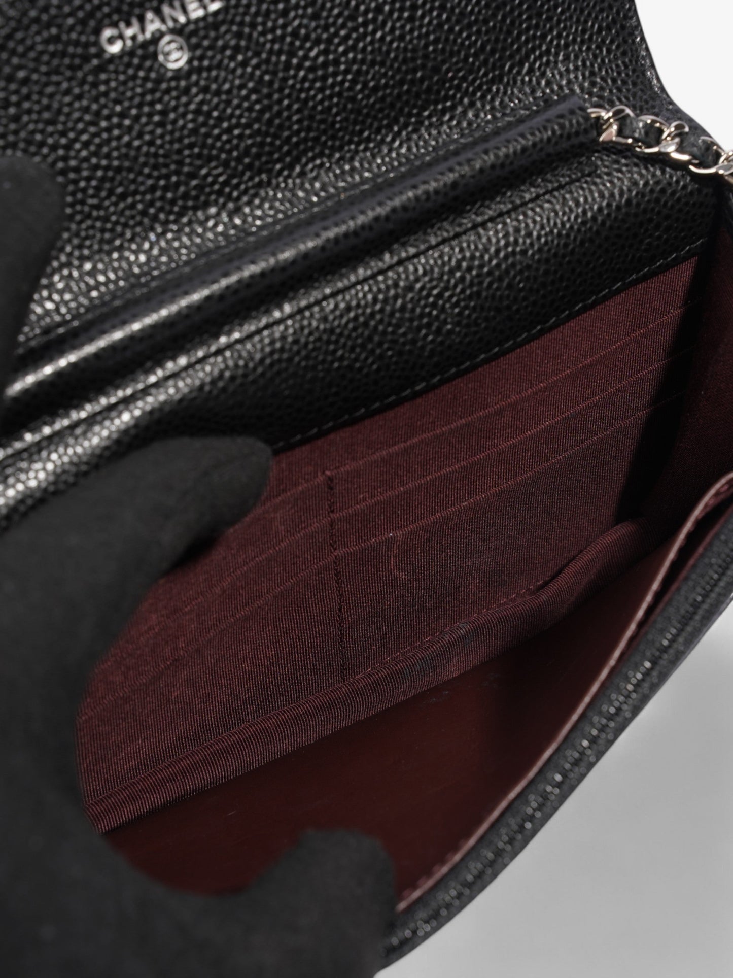 Chanel Wallet On Chain Black Caviar Leather