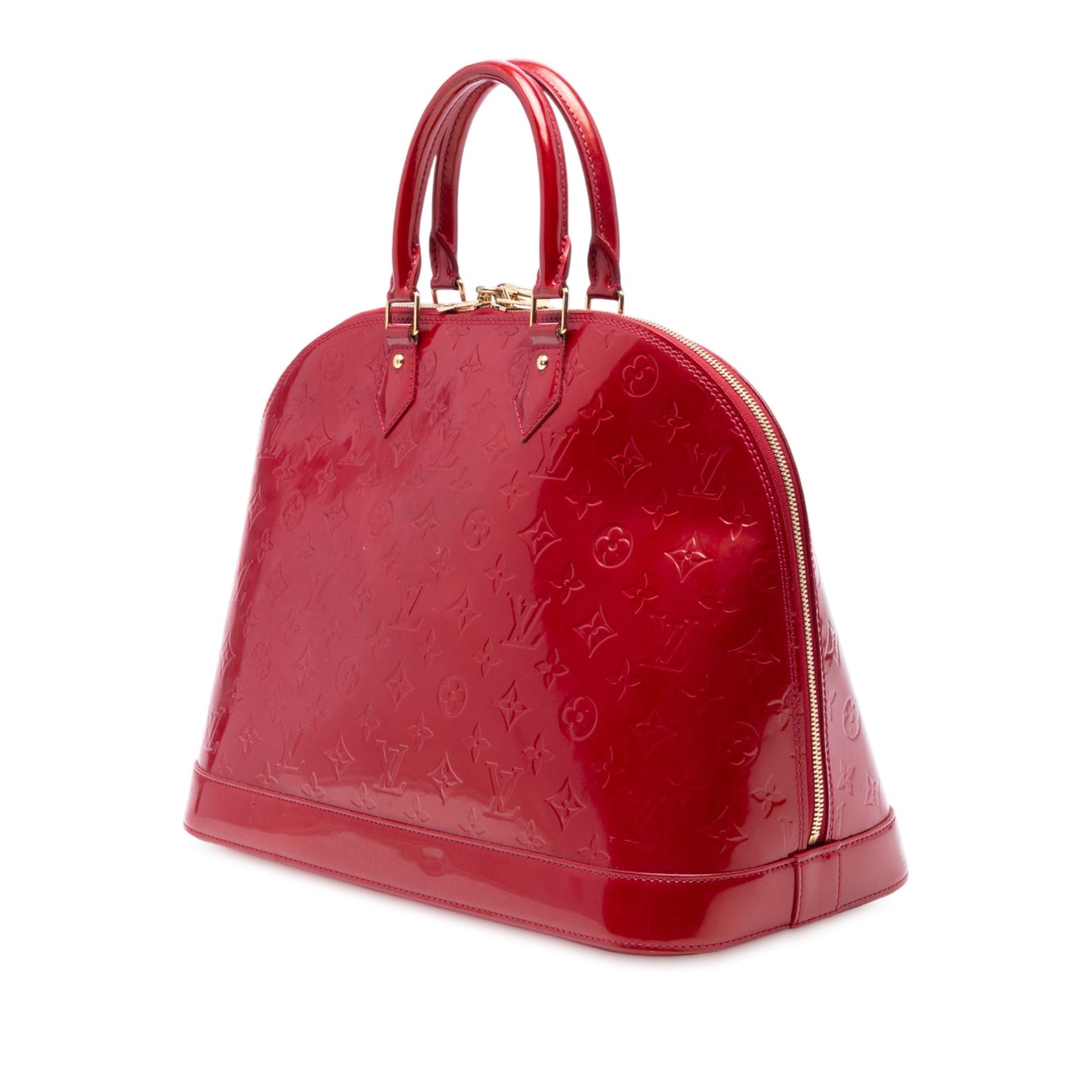 Red Louis Vuitton Monogram Vernis Alma GM Handbag