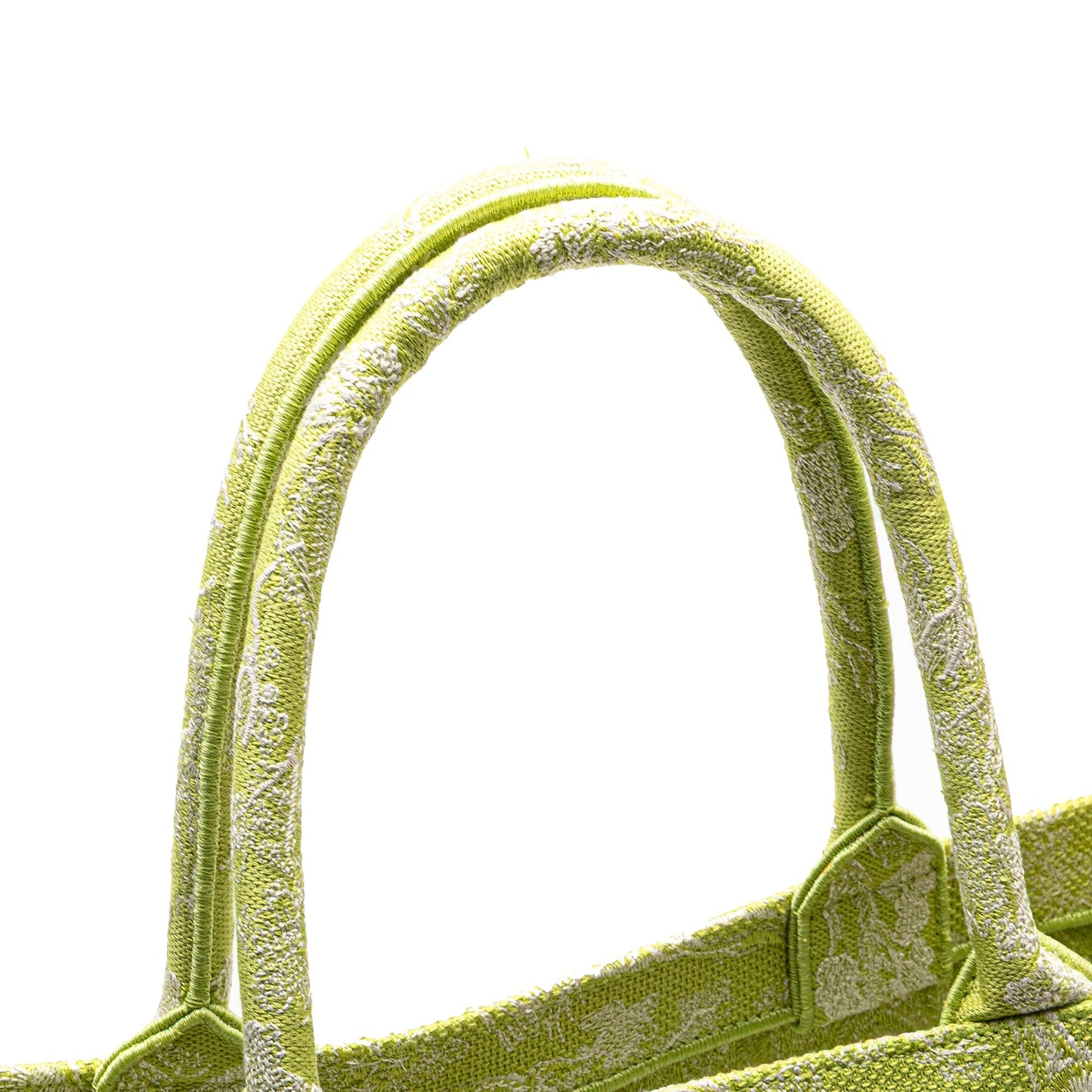 Green Dior Medium Canvas Embroidered Dioriviera Toile De Jouy Book Tote