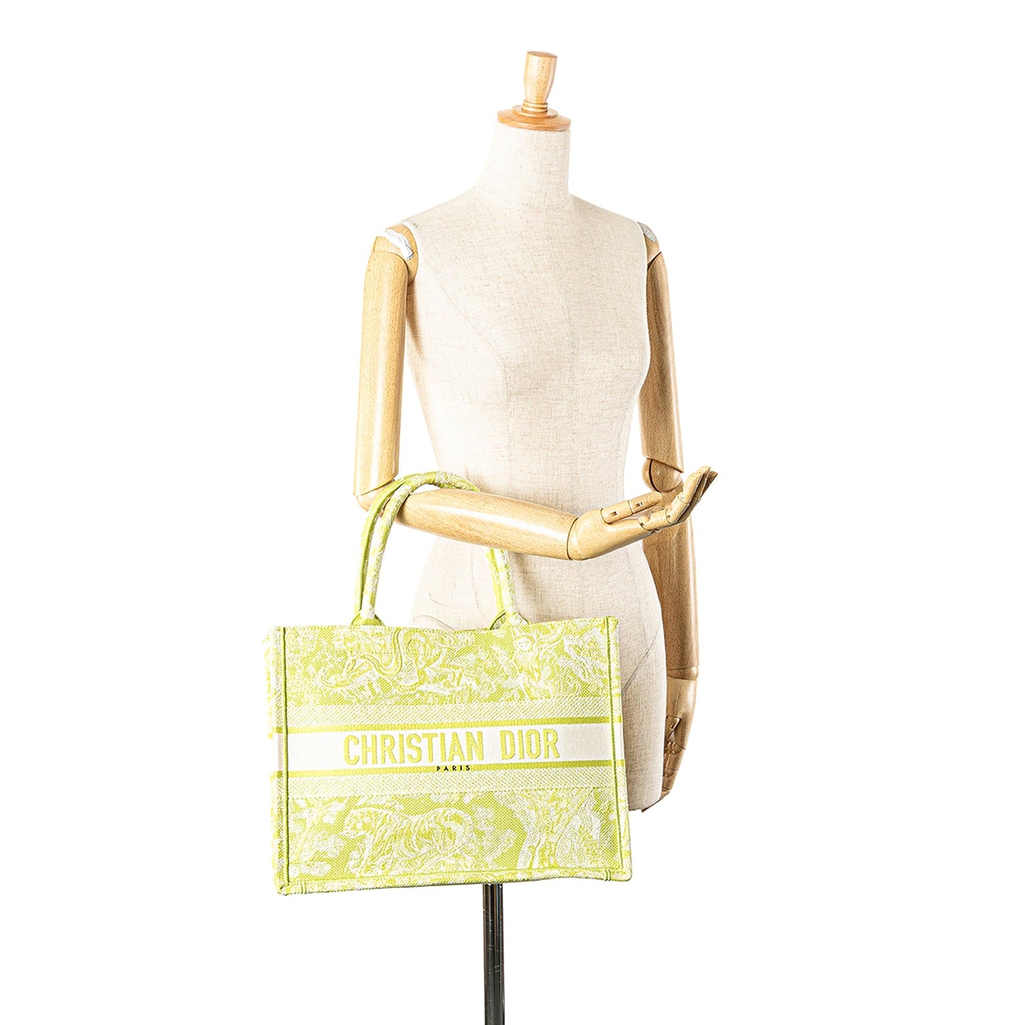 Green Dior Medium Canvas Embroidered Dioriviera Toile De Jouy Book Tote