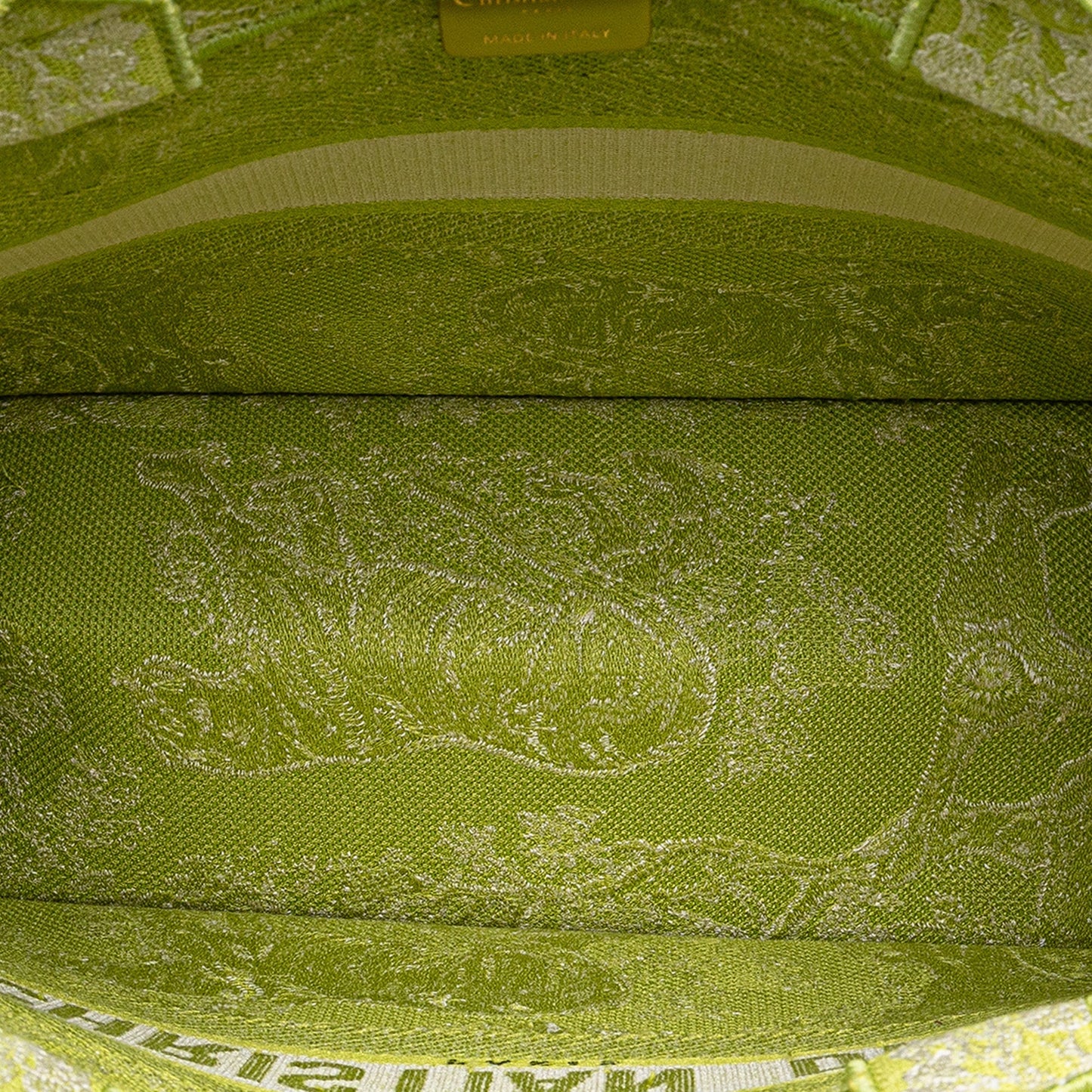 Green Dior Medium Canvas Embroidered Dioriviera Toile De Jouy Book Tote