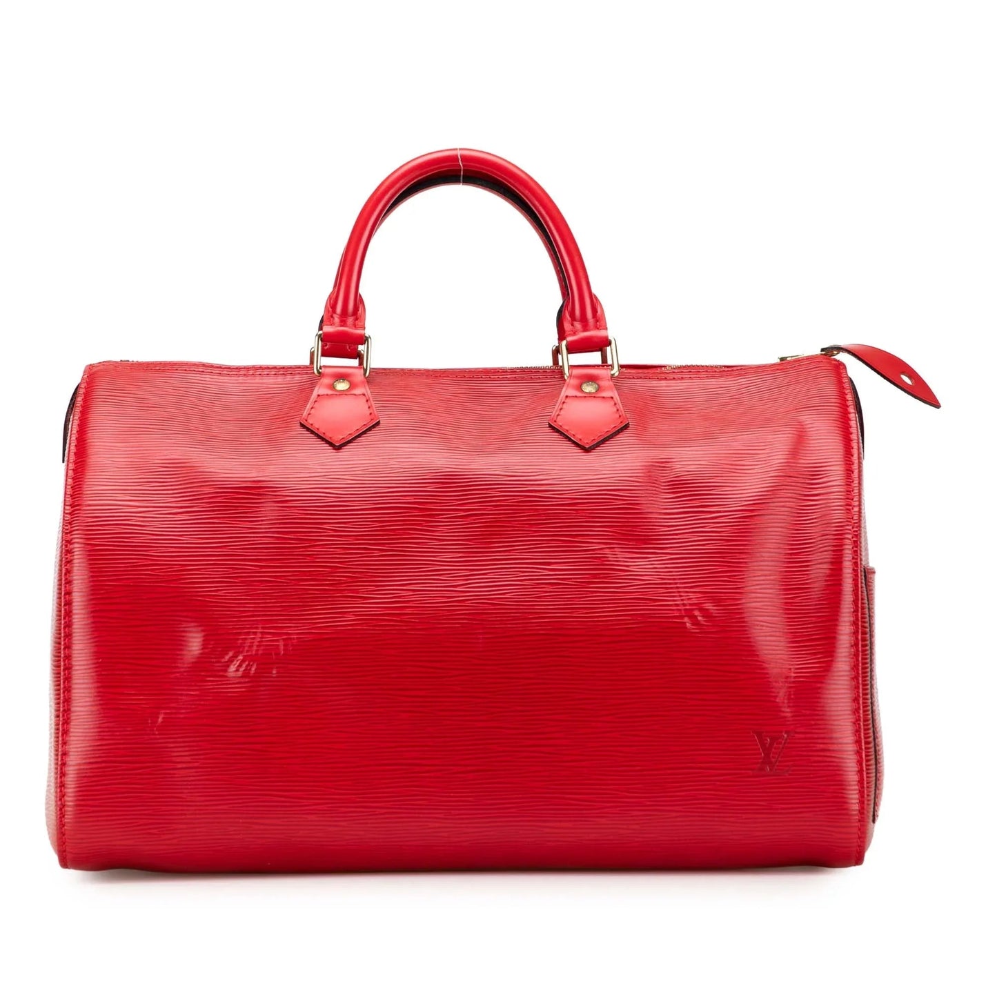 Red Louis Vuitton Epi Speedy 40 Boston Bag
