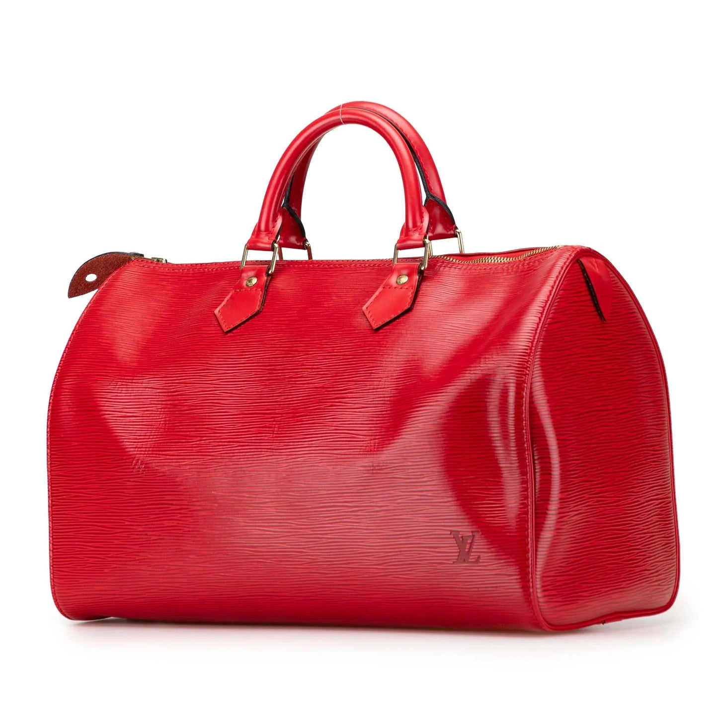 Red Louis Vuitton Epi Speedy 40 Boston Bag
