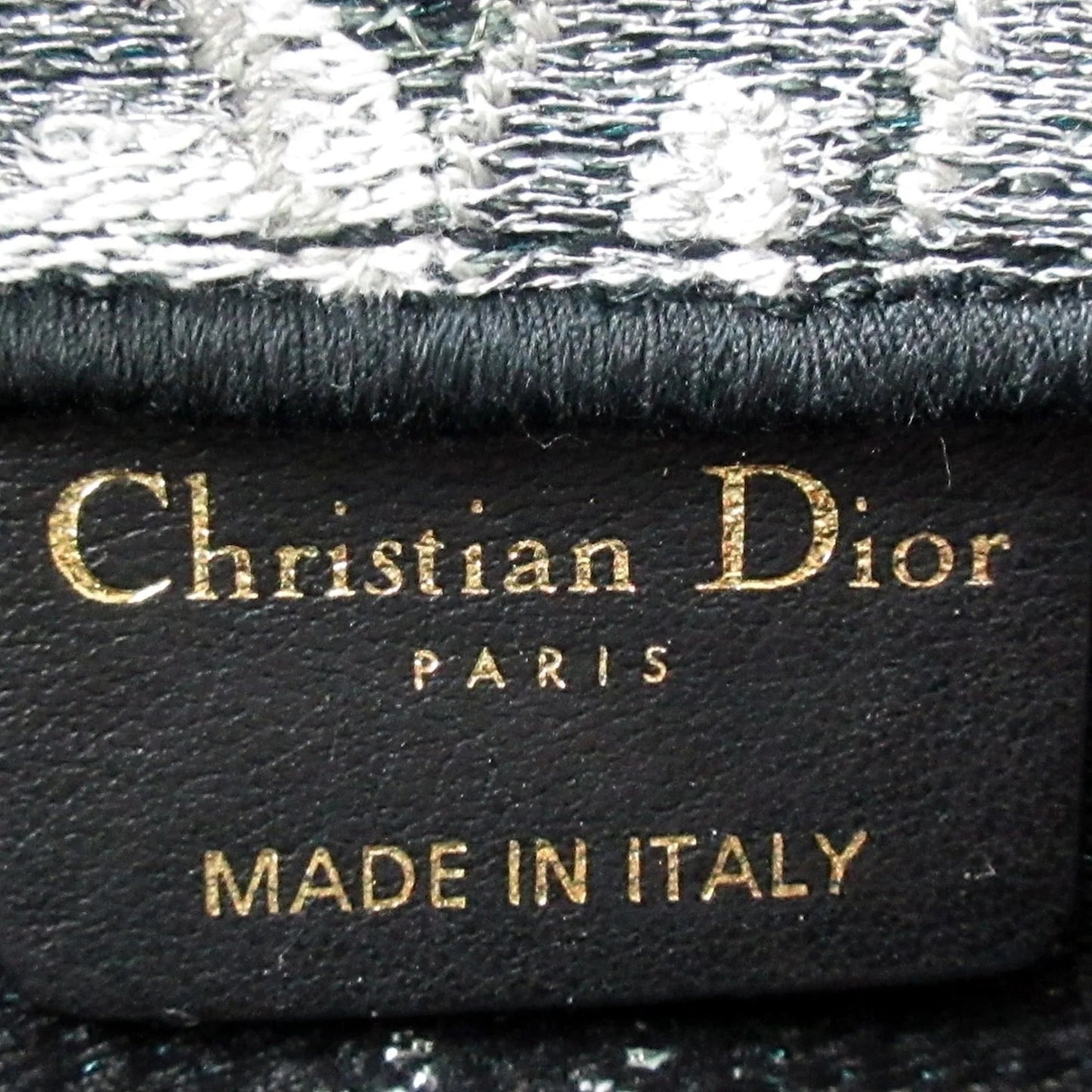 Green Dior Tie Dye Vertical Book Tote