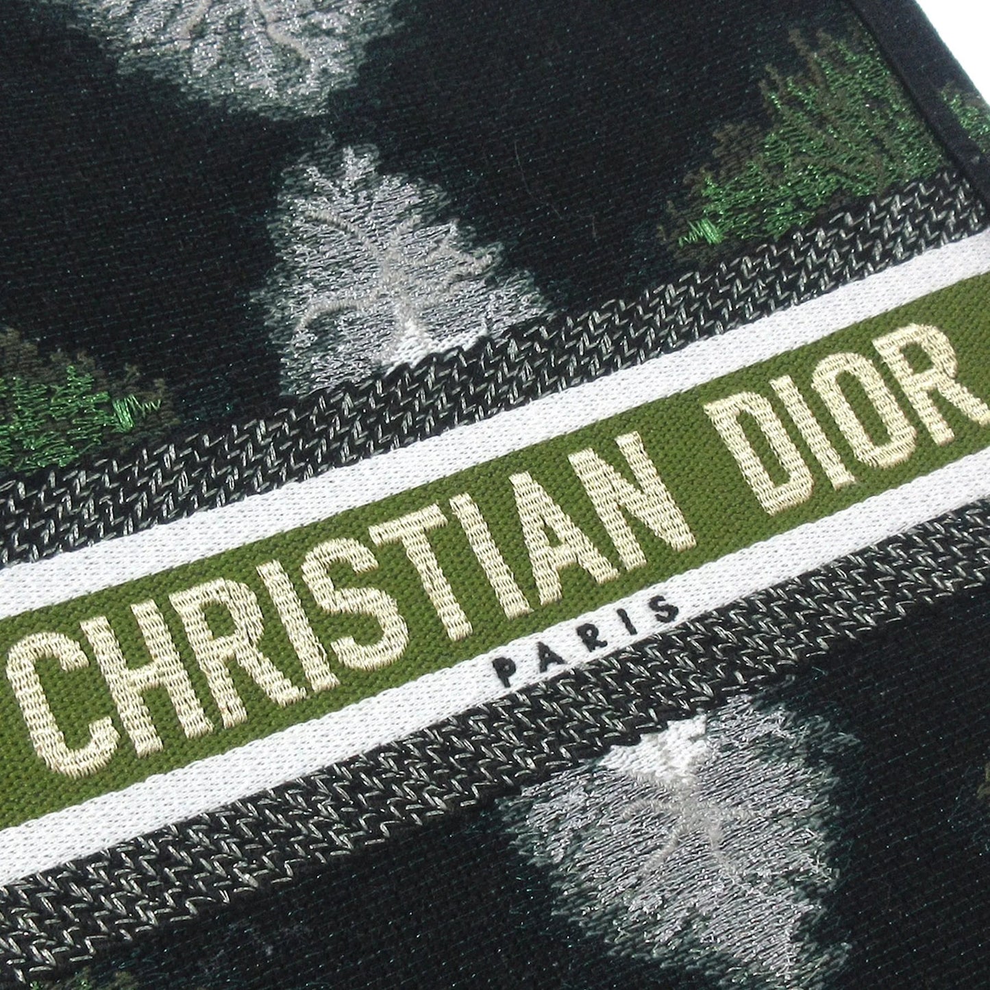 Green Dior Tie Dye Vertical Book Tote