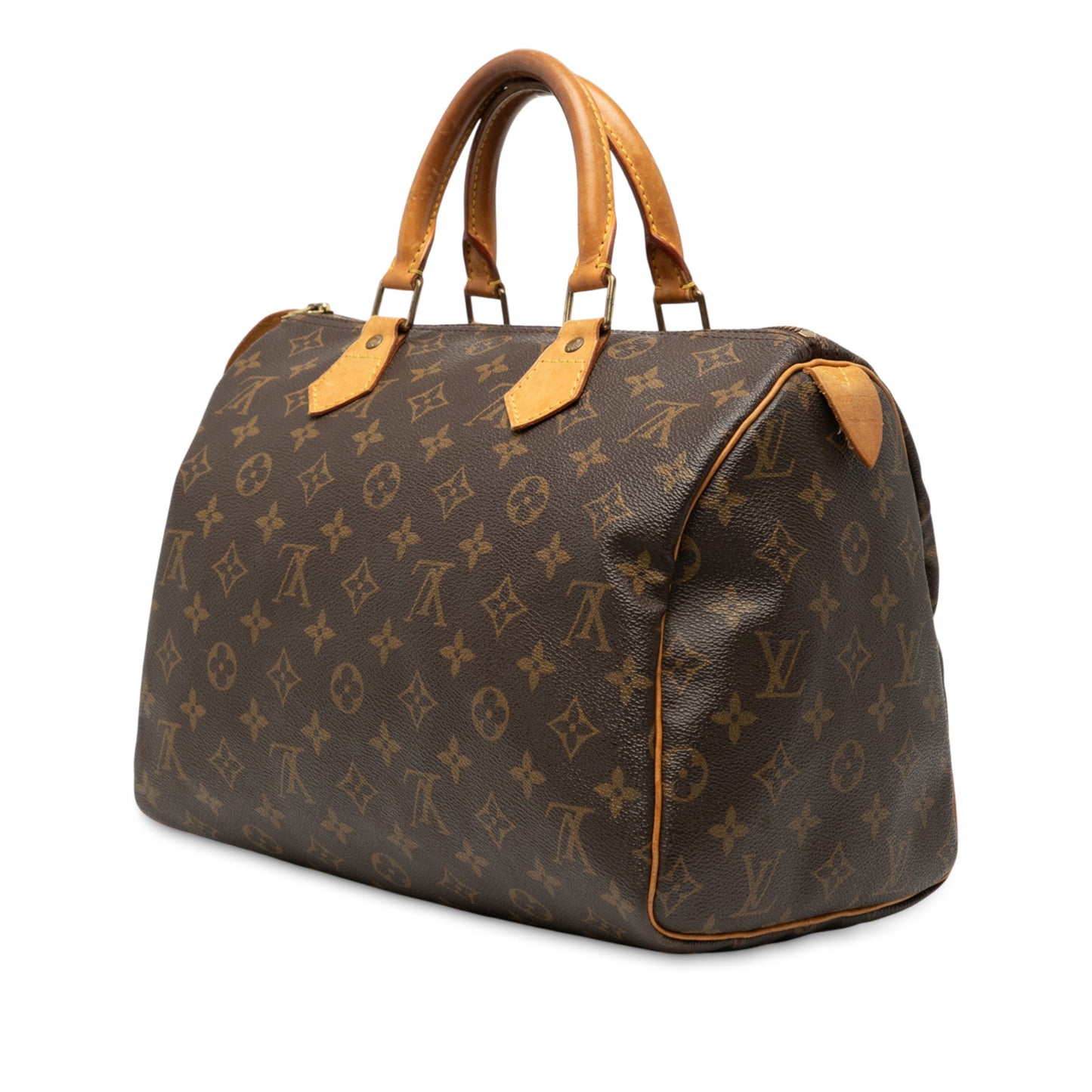 Brown Louis Vuitton Monogram Speedy 30 Boston Bag