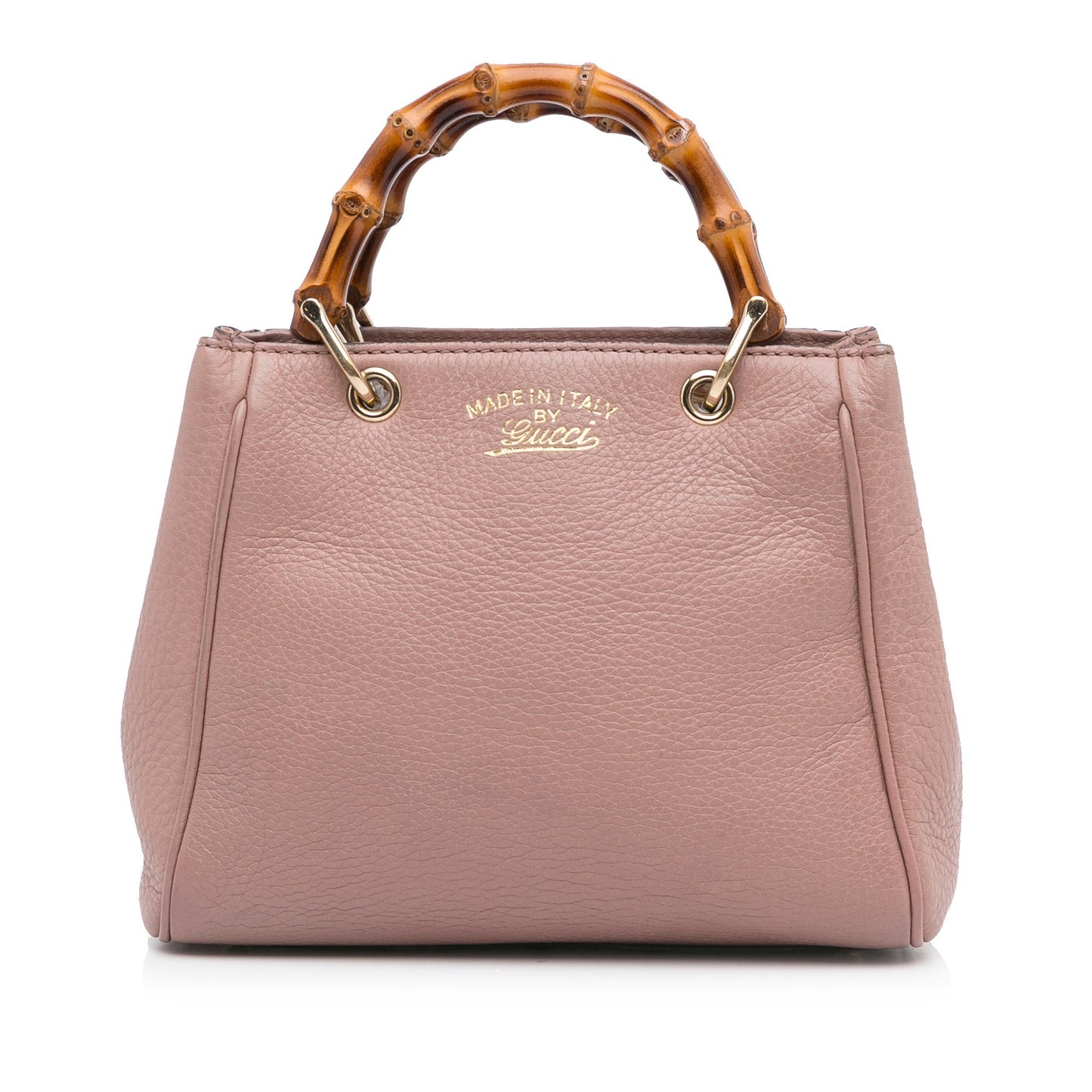 Gucci Bamboo Pink Leather Tote