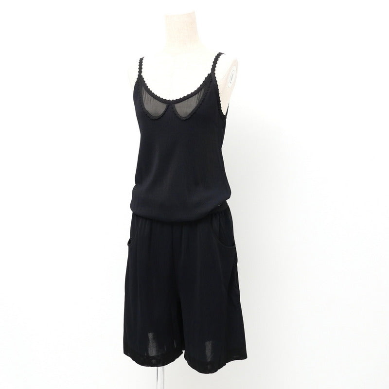 CHANEL overalls P37852K02520 knit black Women 38
