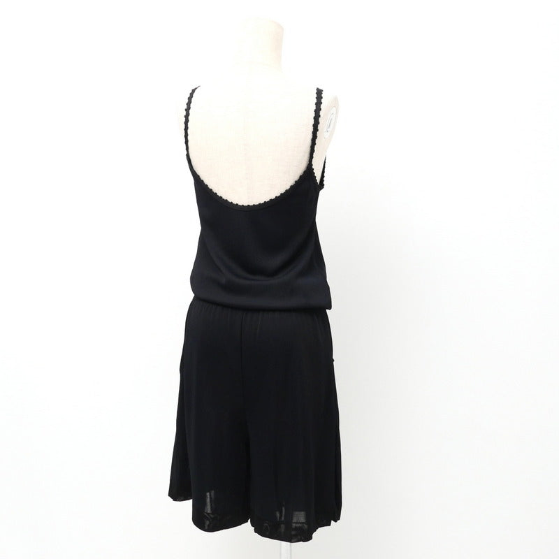 CHANEL overalls P37852K02520 knit black Women 38