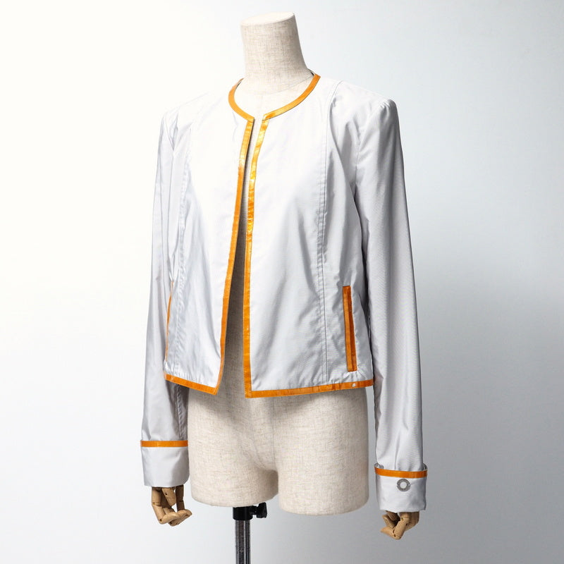 CHANEL No color jacket P15440V08307 Nylon Gray / orange Women 40