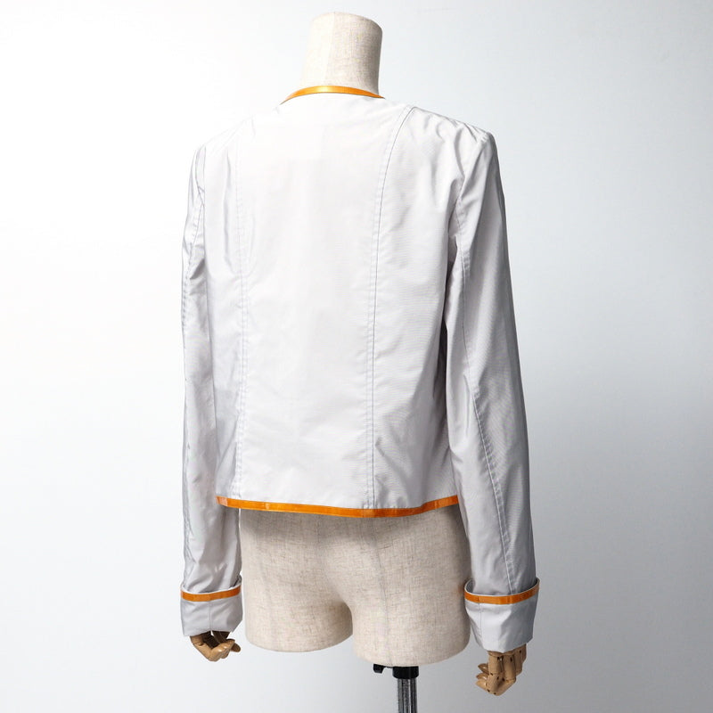CHANEL No color jacket P15440V08307 Nylon Gray / orange Women 40