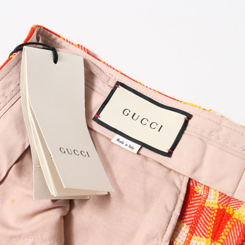 GUCCI Shorts 609574 tweed Orange x yellow Women 42