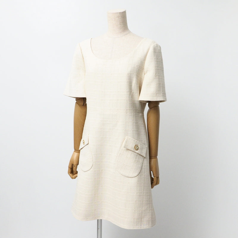 GUCCI one piece 631480 tweed Ivory Women 42