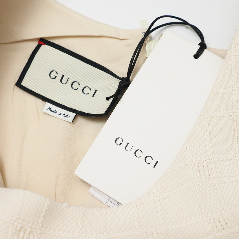GUCCI one piece 631480 tweed Ivory Women 42