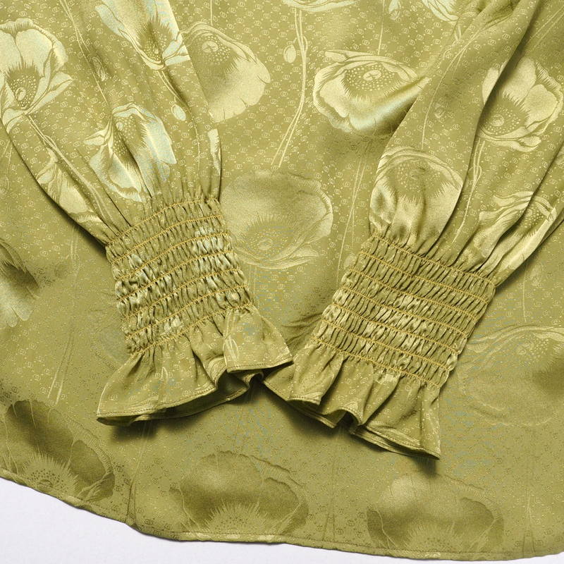 GUCCI blouse 592453 silk green Women 42