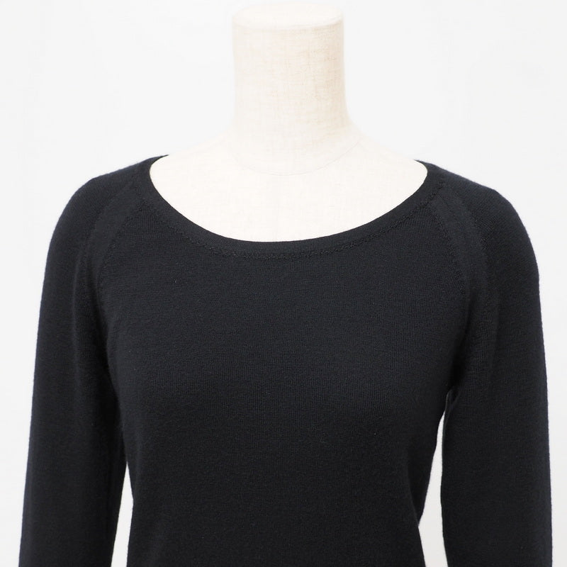 CHANEL sweater P13665 knit black Women 38