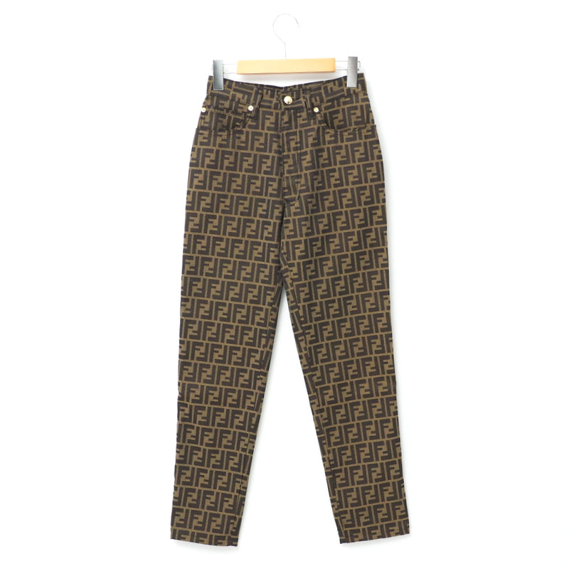 FENDI Pants 01.520100 66960 polyester Brown / Black Women I40/D34/INCH26