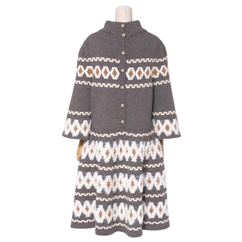 CHANEL one piece P62588 knit mocha gray Women 44