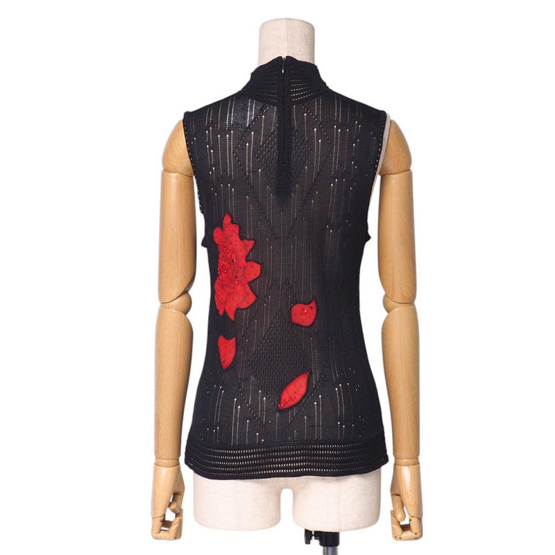 Christian Dior knit 2H13055162 100% rayon% Black / red Women 40