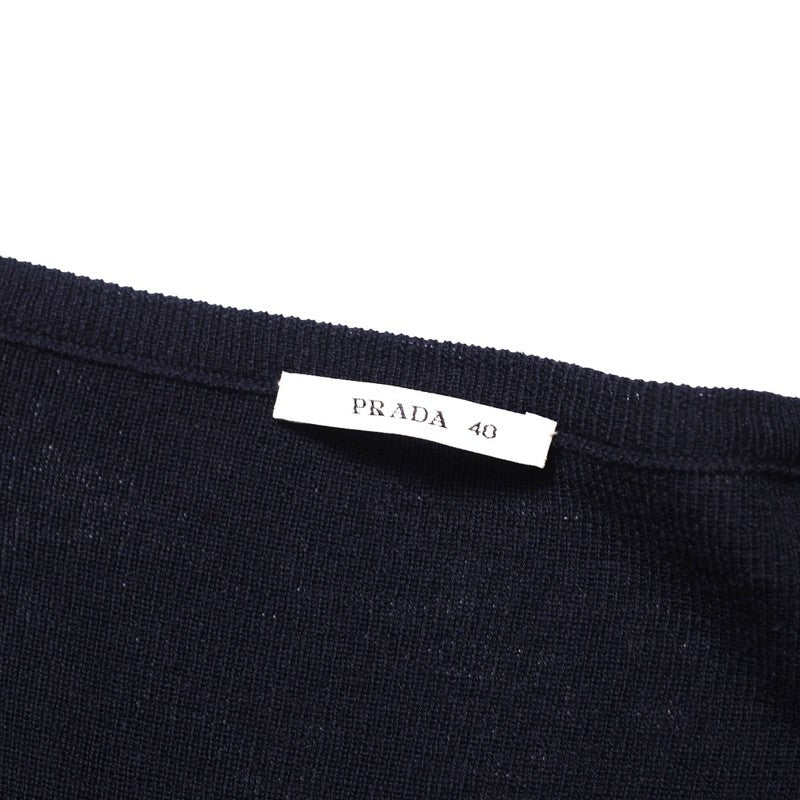 PRADA sweater P24621 1AGE knit Navy Women 40
