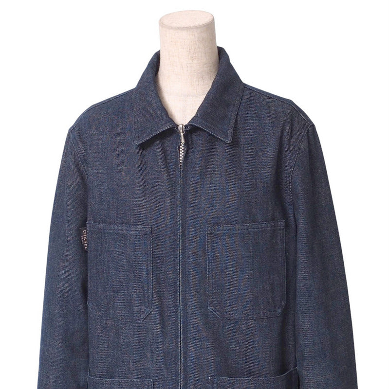 CHANEL Denim Jacket P12918V07556 denim Navy Women 38