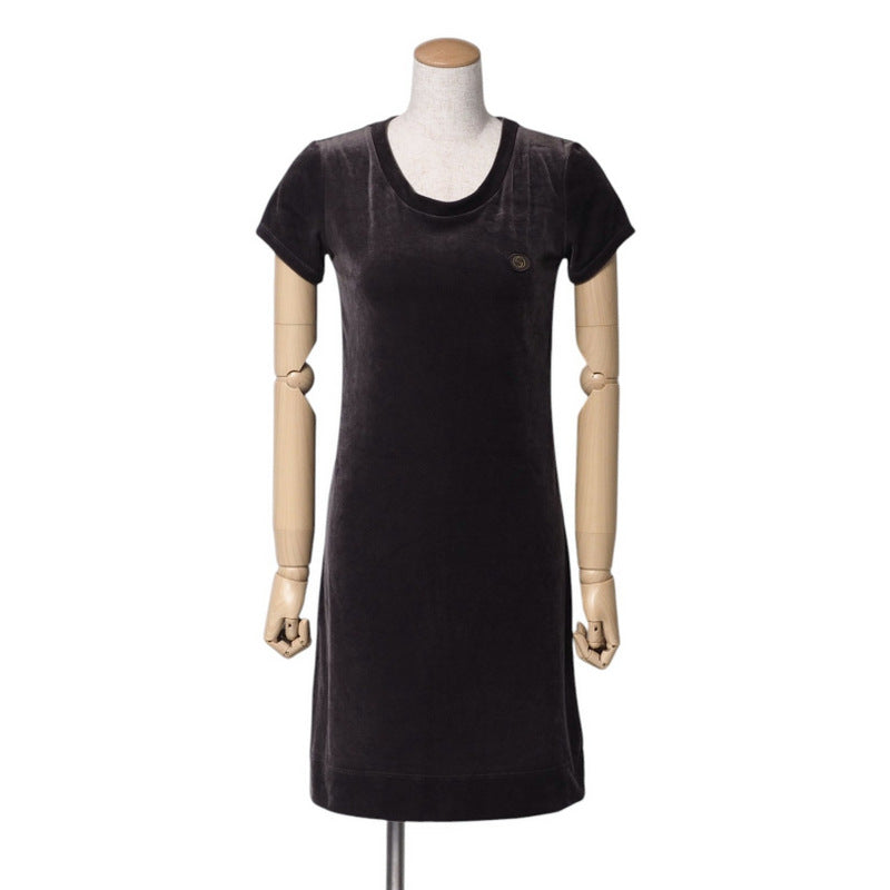 GUCCI one piece 271473 Velor charcoal Women XS