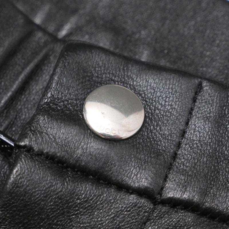 GUCCI skinny pants 360417 lambskin black Women 36