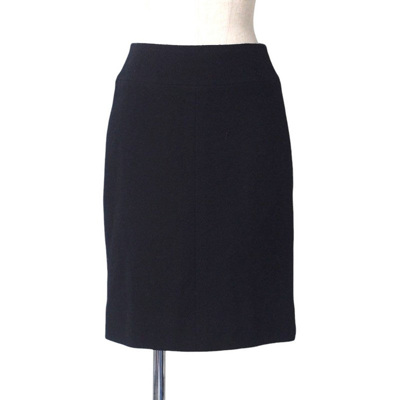CHANEL skirt wool black P29872 Women 34