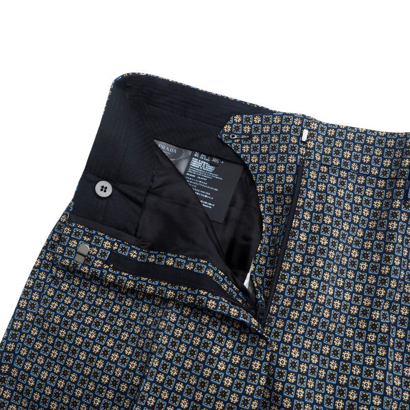 PRADA Pants P281D wool Blue x Black type Women 38S