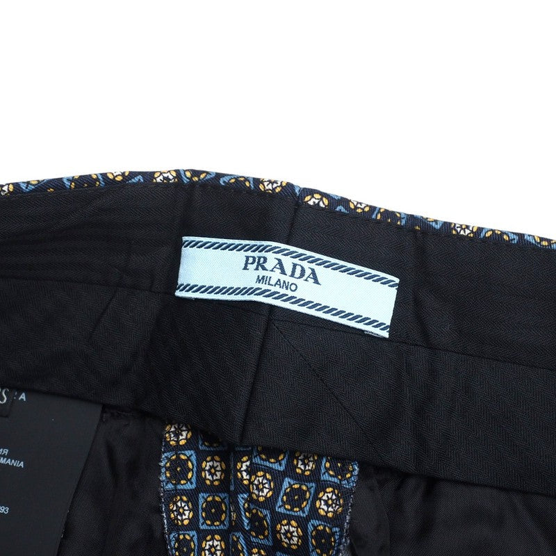 PRADA Pants P281D wool Blue x Black type Women 38S