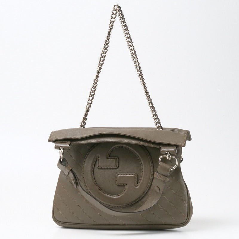 GUCCI Handbag 751518 leather Khaki type Women