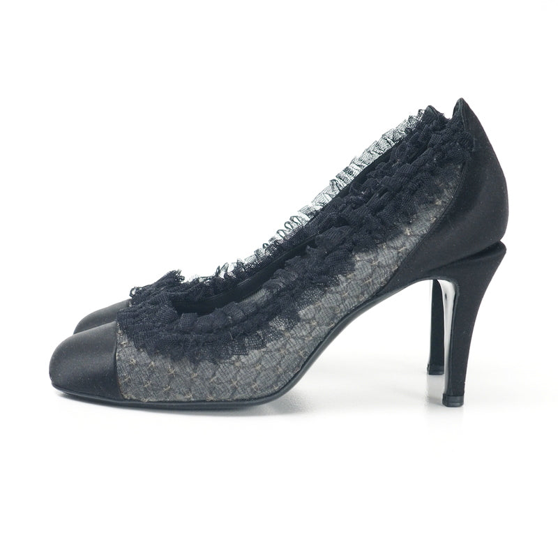 CHANEL pumps race black Women 36 1/2C