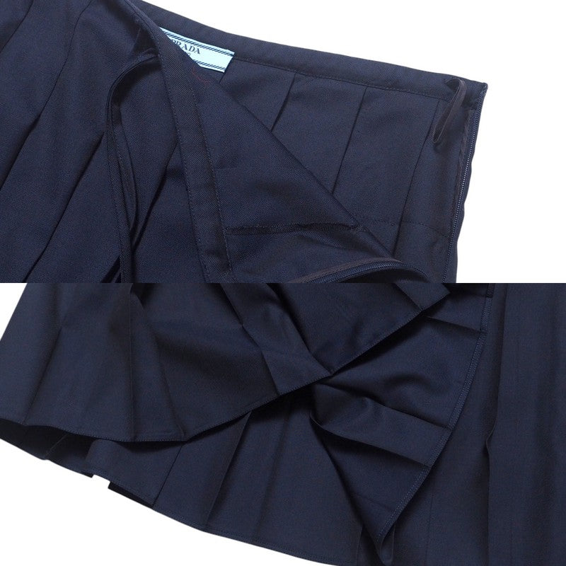 PRADA setup P522N/P145V wool Navy Women Jacket: 38, Skirt: 36S