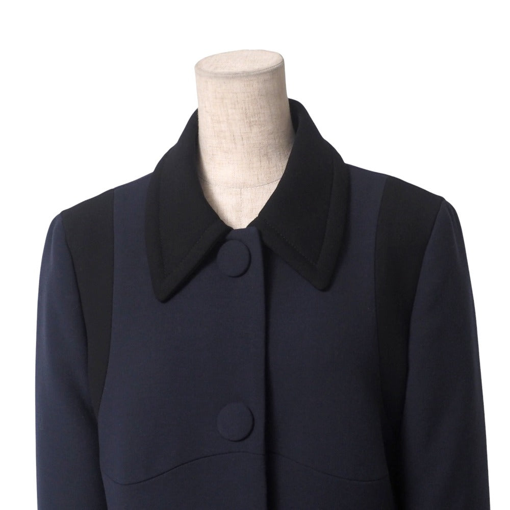 PRADA Jacket P585B wool Navy type Women 44