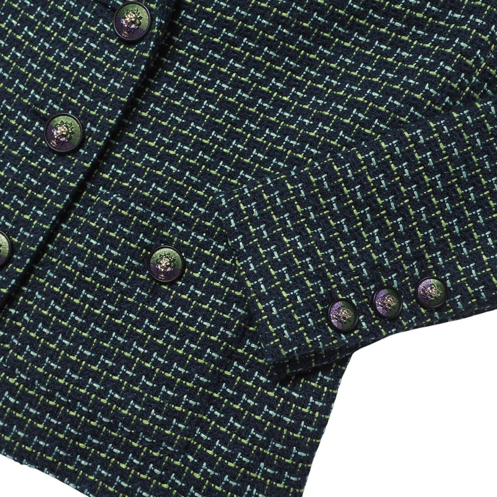 CHANEL suit P56043/P55951 tweed green Women 36
