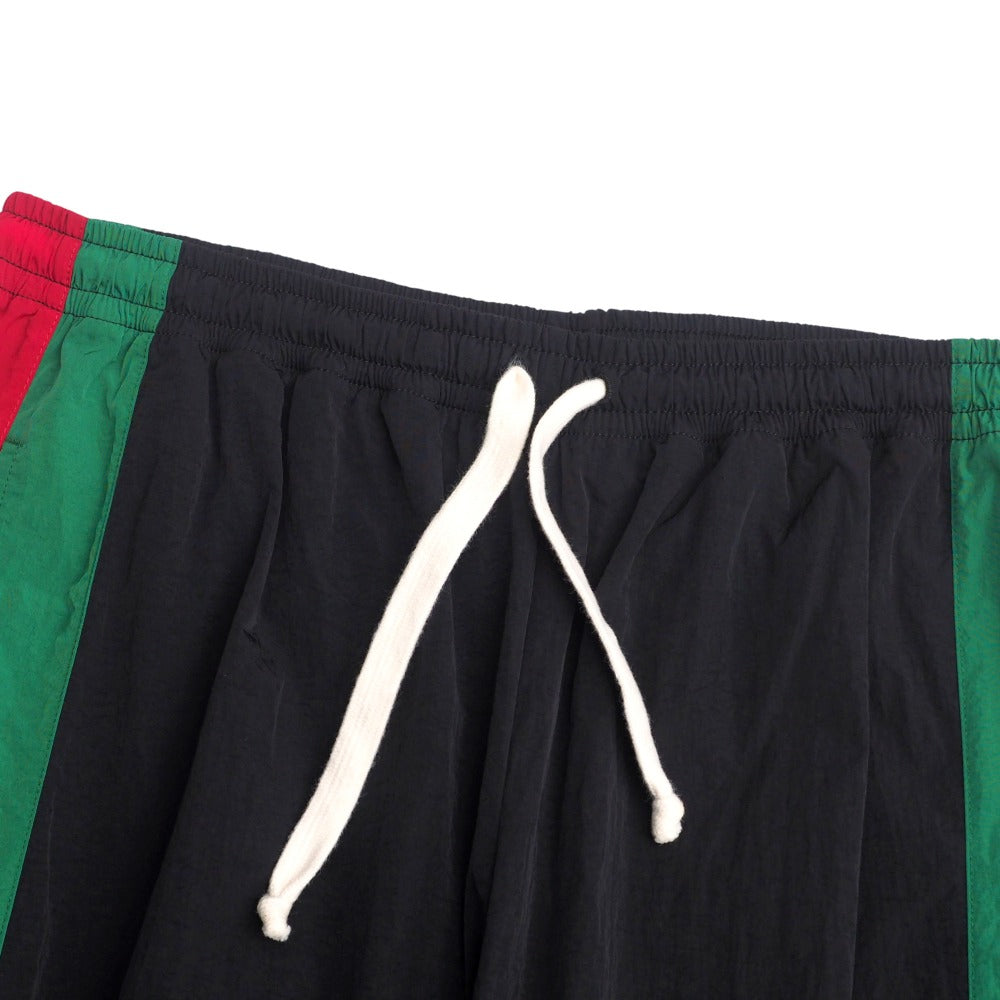 GUCCI Pants 575549 Nylon Black green red Oversized nylon mens S