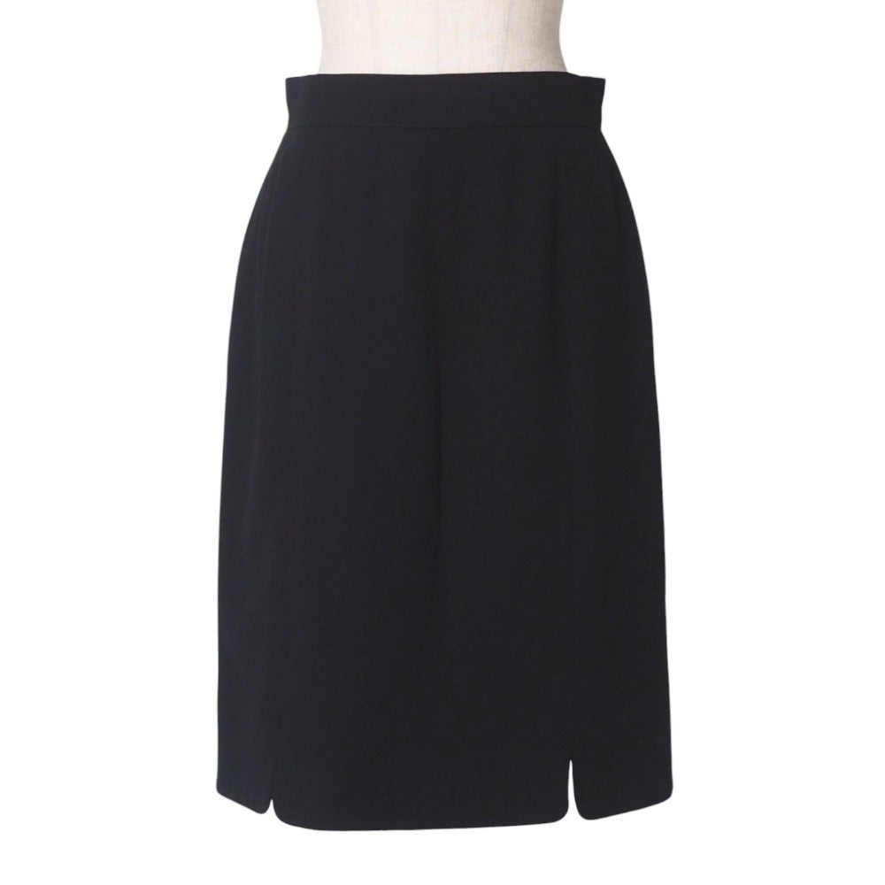 CHANEL skirt 4118 wool black Women 40