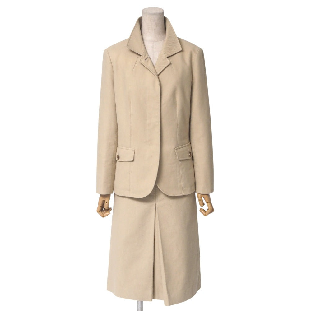 BURBERRY suit FC048-720-42/FX086-720-42 cotton beige Jacket 42/Skirt 38